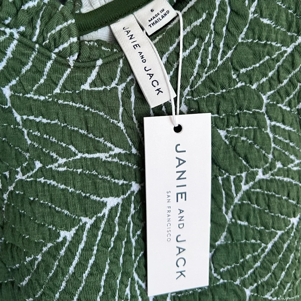 NWT Janie and Jack Green Ruffle Dress Size 6 - Picture 5 of 5